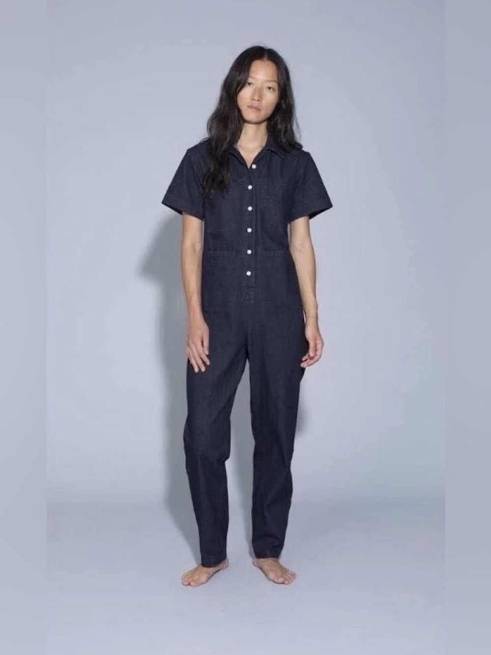 Ilana Kohn, Dark Blue Denim, Mabel Coverall Jumpsuit (XL, Gently Pre-Owned)